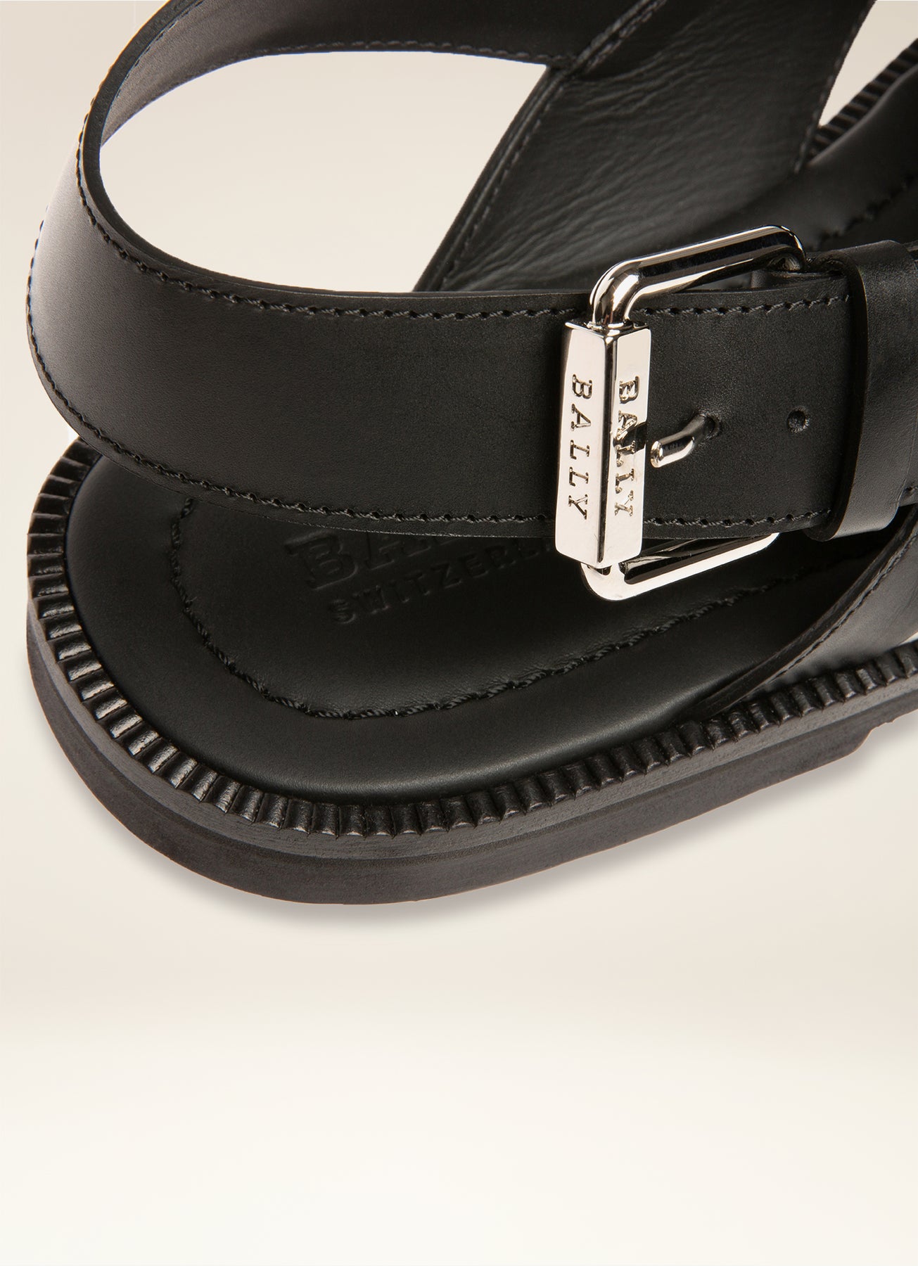 Bally crossover-straps leather sandals - Black